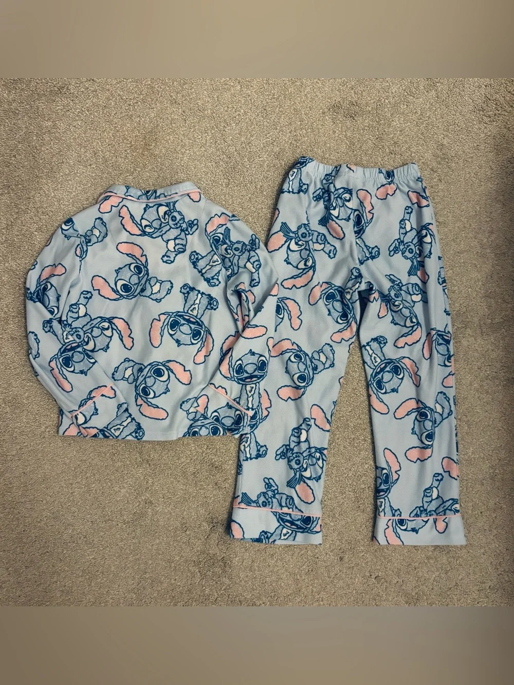 Disney Lilo & Stitch Fleece Pajama Set Size 6/6x